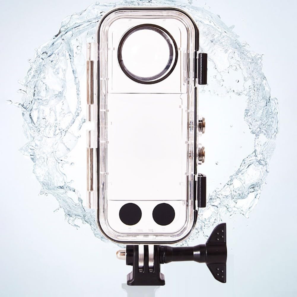 HpLive Unterwasser Schutzgehäuse für Insta 360 X4 Kamera 40M Tauchgehäuse mit Gehärtetem Glas für Tieftauchen