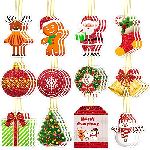 Etiquetas de nombre de vacaciones para bolsas de regalo y fiestas de Navidad, 120 piezas 7