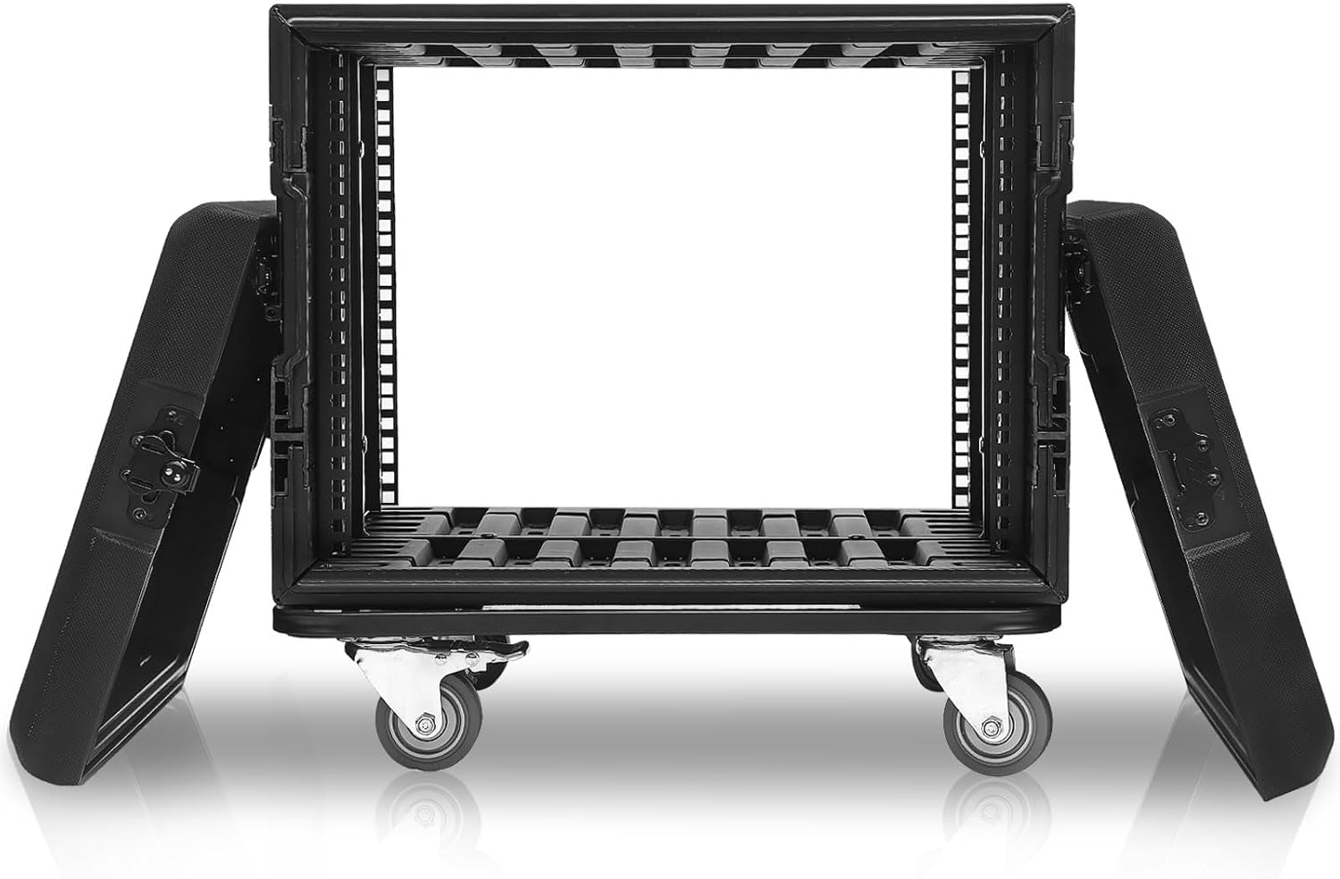 8U Rack Case Shallow Flight Cases Watertight Dust Proof Shock Mount Racks with Microphone Compartments