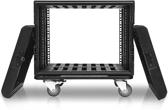 8U Rack Case Shallow Flight Cases Watertight Dust Proof Shock Mount Racks with Microphone Compartments