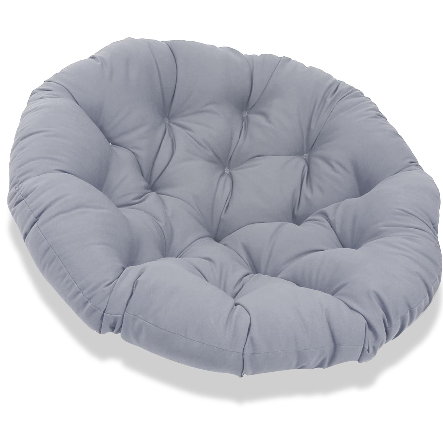 160cm Coussin pour Loveuse Fauteuil Rond Impermeable Coussin Salon de Jardin Exterieur Coussin Fauteuil Papasan Coussin Chaise Ronde Rotin Coussin Balcon, Terrasse - Gris