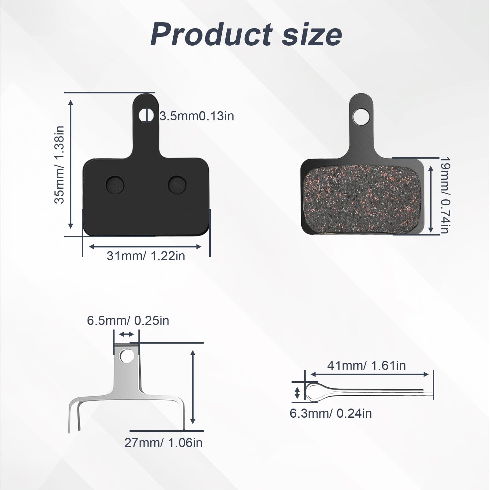 KINHARD 6 Paires De Plaquettes De Frein Semi-métalliques – Compatibles Shimano Et Autres – Freinage Fiable Et Durable !
