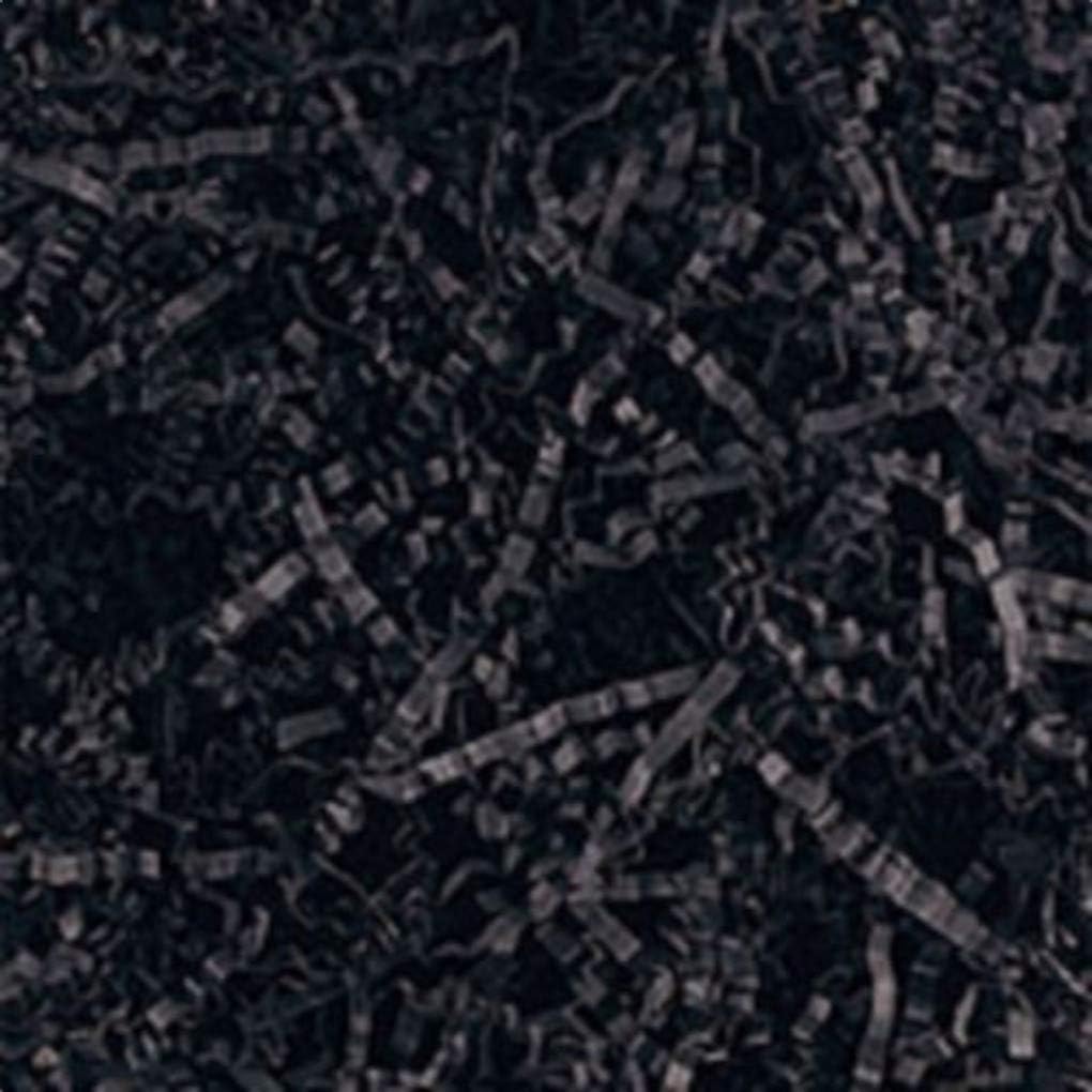 Crinkle Cut Paper Shred Filler for Gift Wrapping & Basket Filling (Black, 1 Lb)