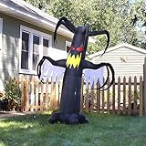 Sunnydaze 8' Nightmare Hollow Ghostly Tree Inflatable Outdoor Halloween Decoration - Built-in Fan Blower and 3 LED Lights
