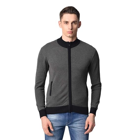 Zip Sweater Jacket/Grey Colour 