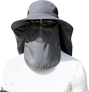 ALANDUO Wide Brim XXL Sun Hats for Men Big Head, UPF 50+ Fishing Sun