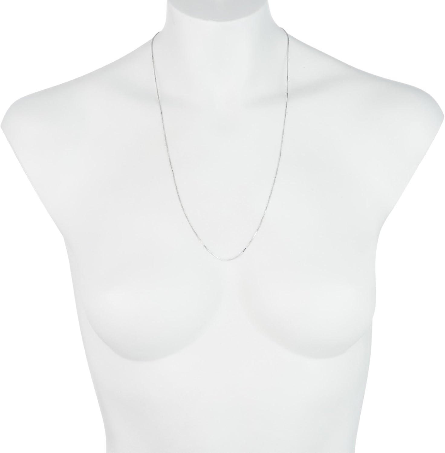 Floreo 10k Yellow or White Gold 0.7mm Adjustable Box Chain Necklace, 22”