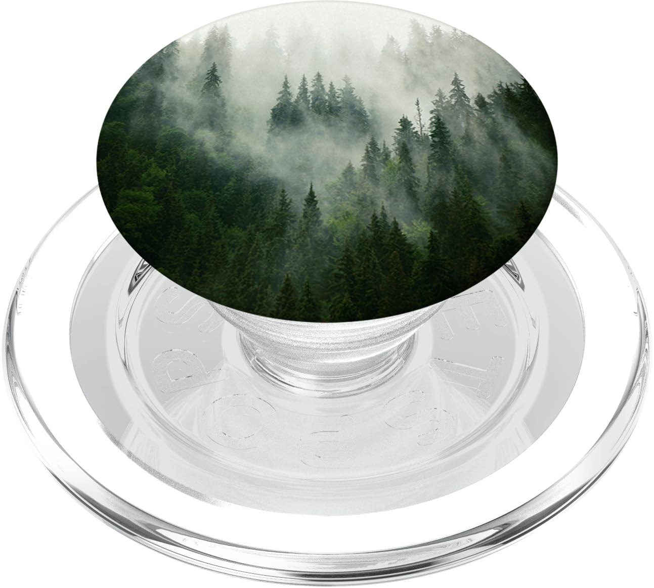 Foggy Forest Pine Tree Woods Green Nature Outdoor Explore PopSockets PopGrip for MagSafe