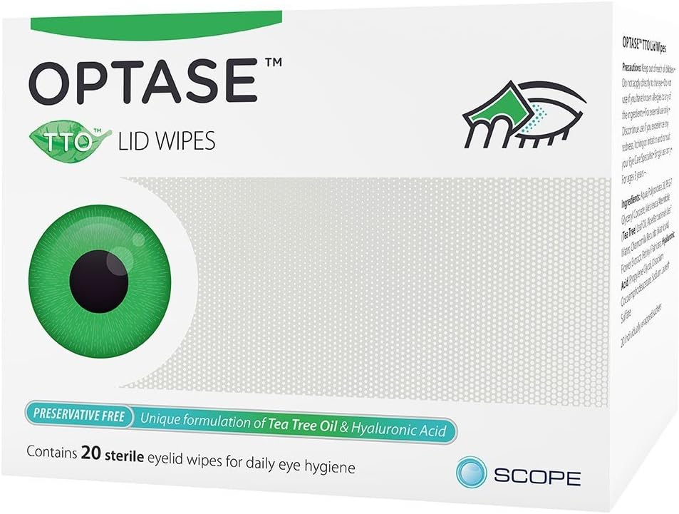 Optase Tea Tree Oil Lid Wipes Triple Value Pack