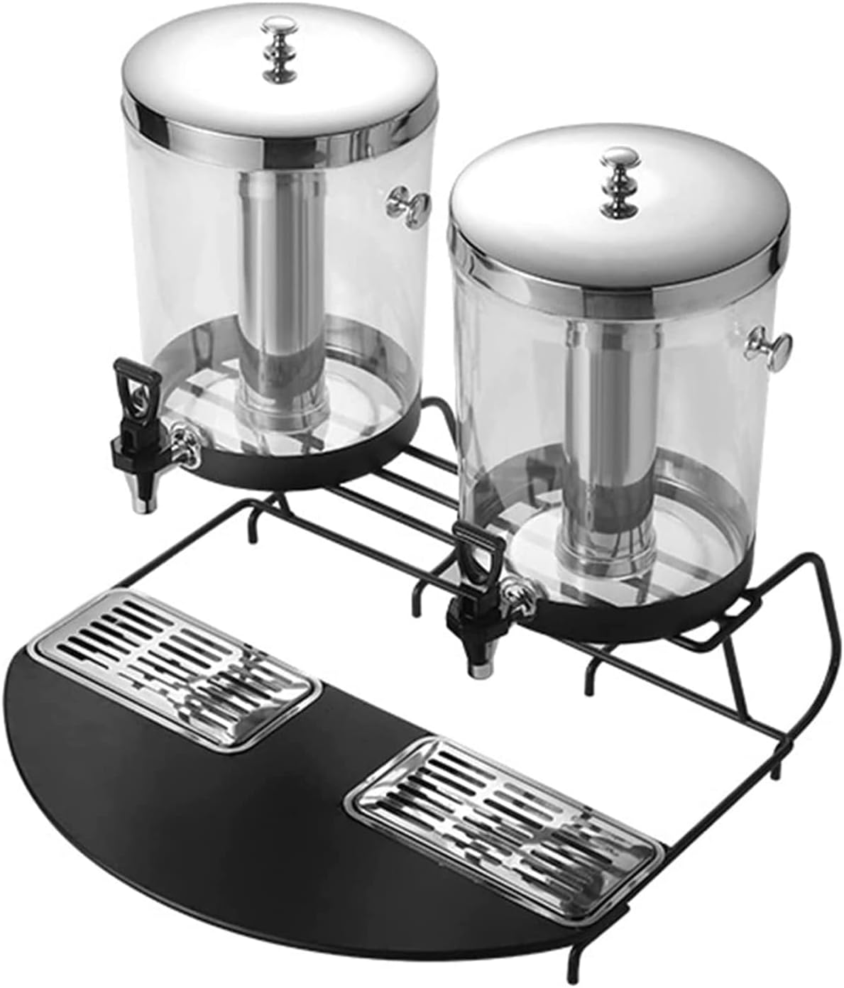 Beer Tower Drink Dispenser Commercial Beer Dispenser 8L Cold and Hot Dual Use Beverage Dispenser Self-Service Stainless Steel PC Barrel Juice Drink Dispenser for Party Restaurant KTV Gameday Be