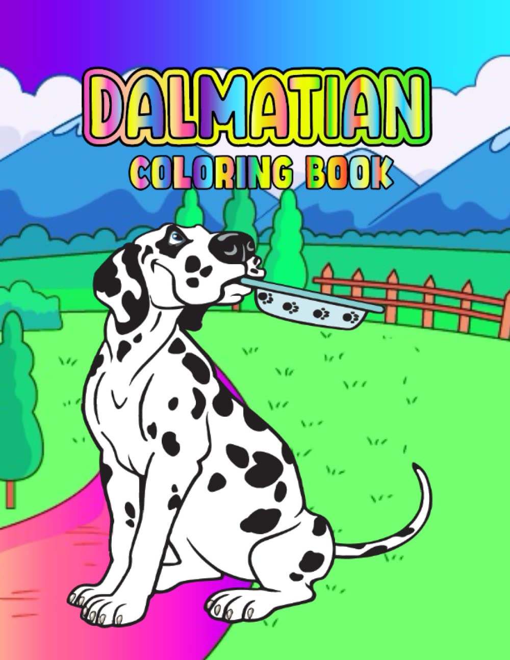 Dalmatian Coloring Book: Stress Relieving Easy Illustrations To Fun Color Magical Dalmatian Page For Preschool Children Activity