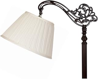 Upgradelights Pleated Eggshell Silk 12 Inch Uno Lamp Shade Replacement 6x12x8