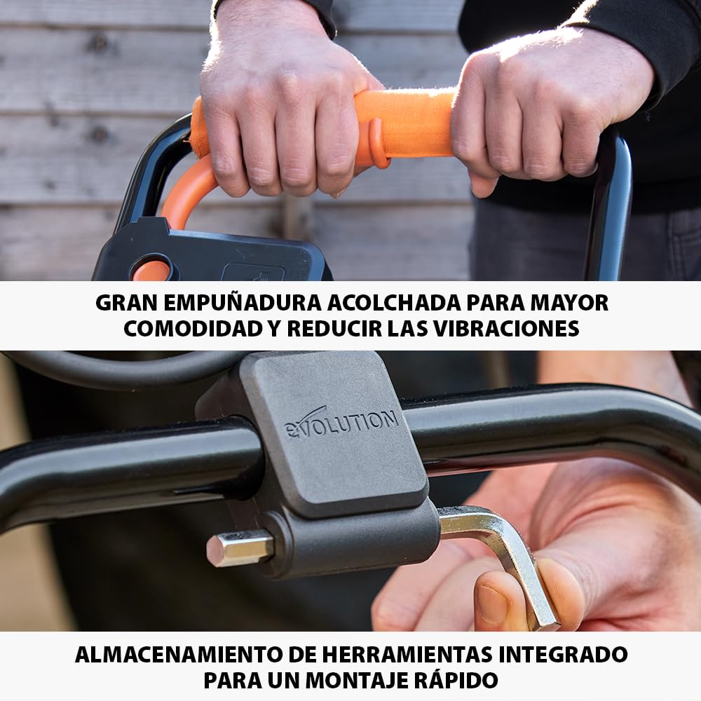 Evolution Power Tools H320-E Hulk Electro Compactador de Placas, Eléctrico - Ideal para Nivelar Pavimento, Preparación de Terreno de Césped Artificial, Patio, Albañilería - 2 Años de Garantía, 230V