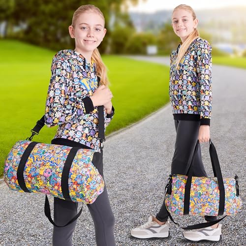 Pokemon Sporttasche Kinder Reisetasche Jungen Mädchen Sportbeutel Umhängetasche Schwimmtasche Kinder Jungs Pikachu (Mehrfarbig)