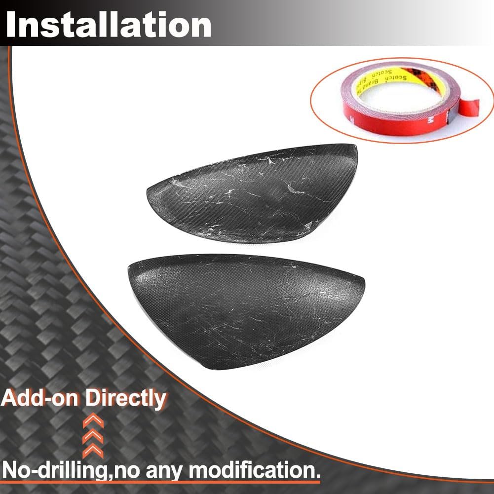 Mirror Cover fits Porsche 718 Boxster Convertible Cayman 2Door Hatchback Coupe 2017-2019 Add-on Factory Outlet Carbon Fiber CF Rearview Side Mirror Caps Car Exterior Outside Shell LHD