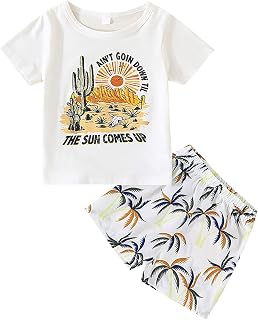 Shorts de verão para meninos e meninos de verão camiseta de manga curta de algodão + calça 2 peças verão (branco, 2-3 anos)