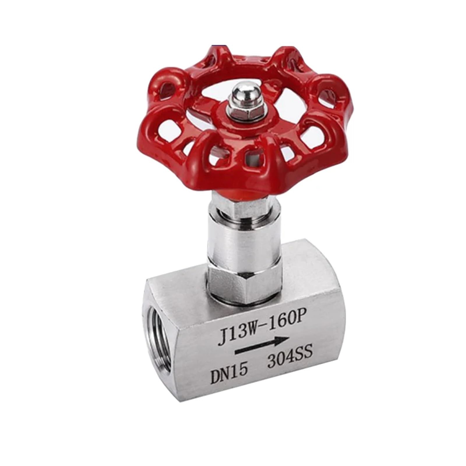 Xuehonfxb Women's One Color 304 Stainless Steel High Pressure Needle Valve - J13-160P Thread Globe Valve For Fluid Control(0.5In)