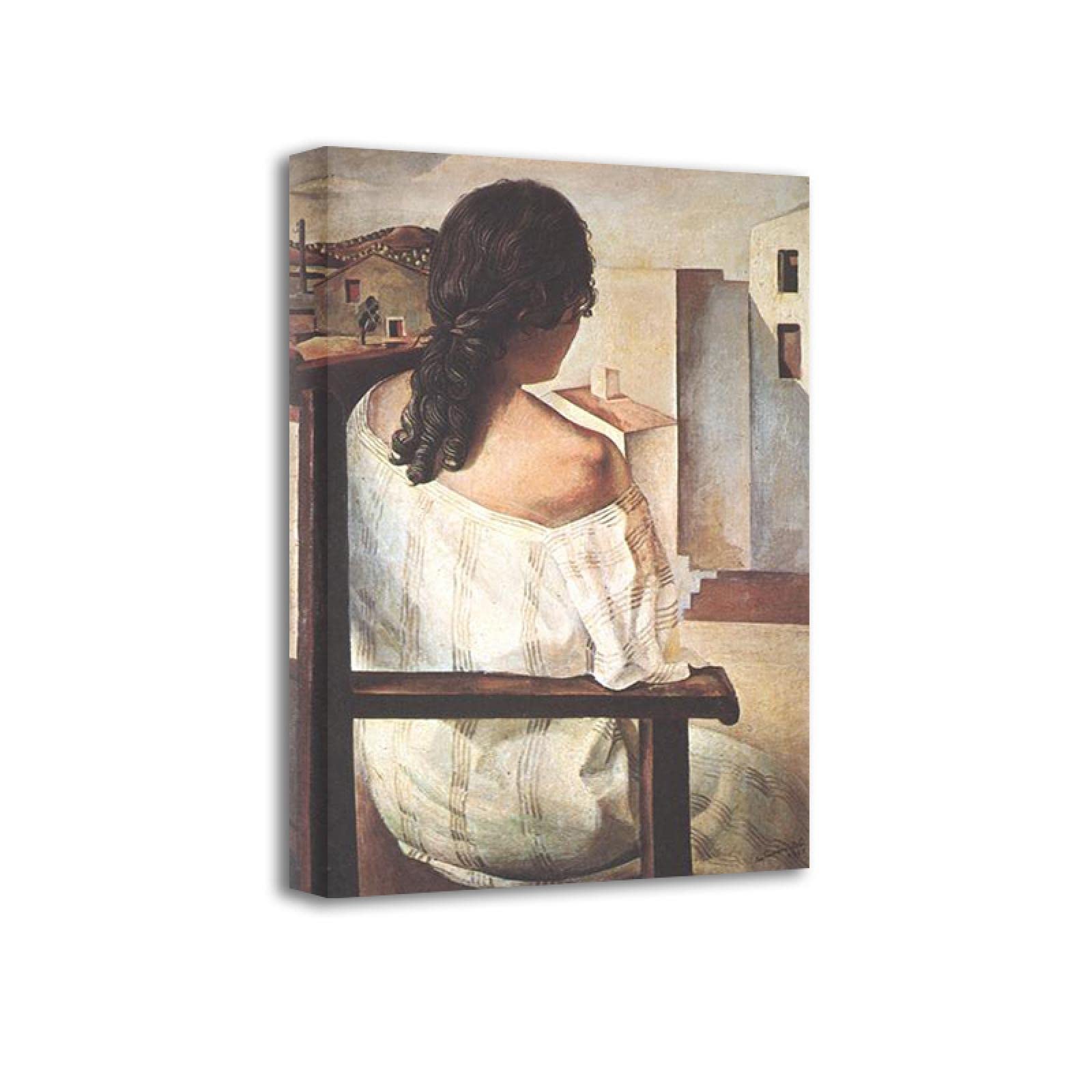 Amazon.co.jp: Salvador Daliの古典的な有名な絵画-後ろから見た着席の