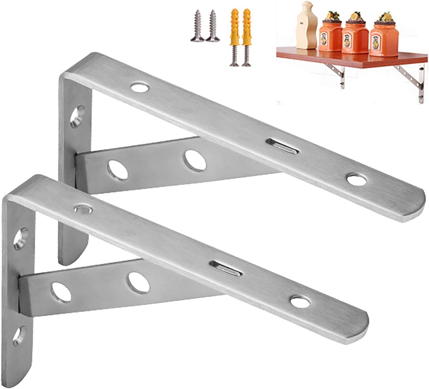 Bracket, Heavy Duty Stainless Steel Shelf Support Corner Brace Decorative