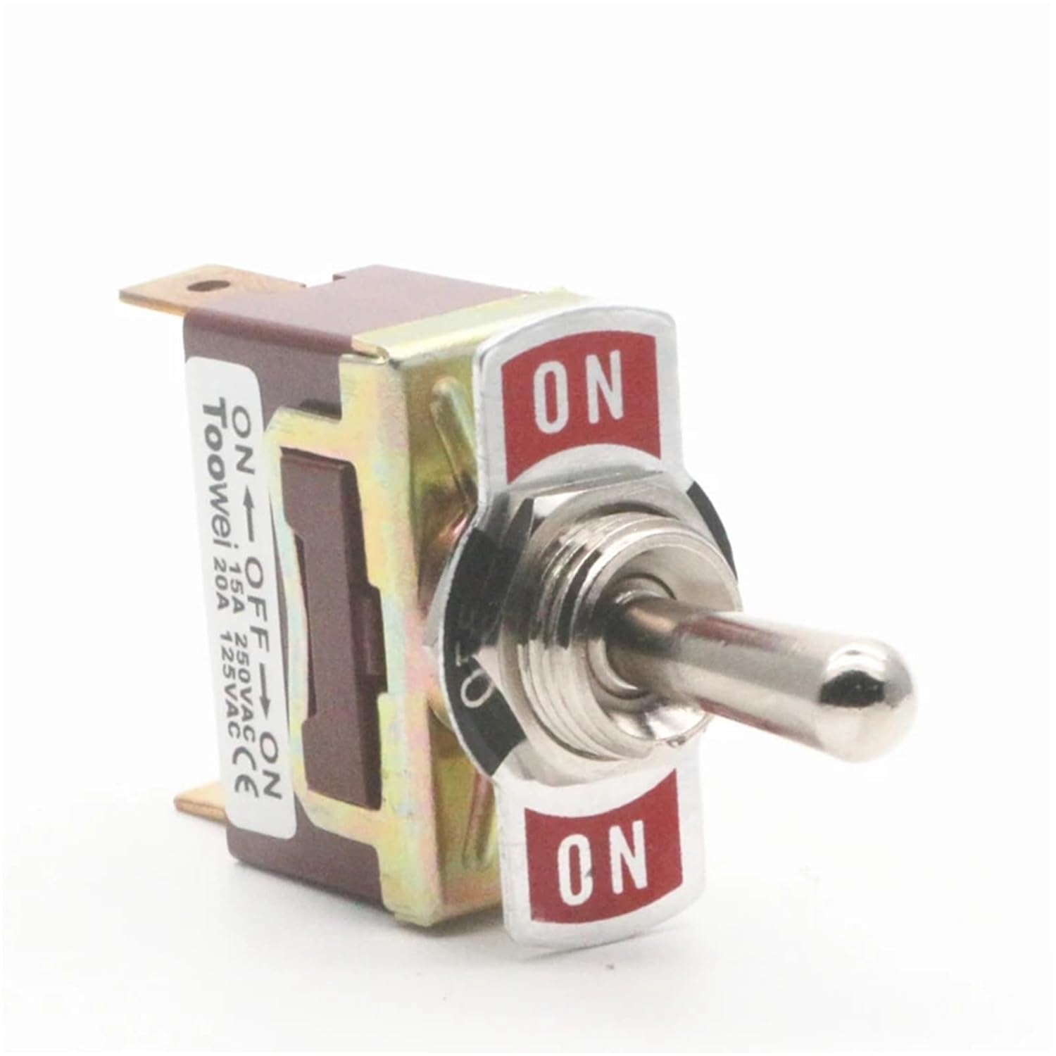 T701CT 3 pins Toggle Switch ON-Off-ON 15A 250V/ 20A 125V SP3T/ Assembly Hole 12mm/ 6.3mm Quick Contact