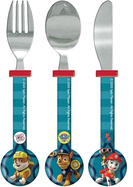 Spearmark Paw Patrol Good Pups Children's Kids 3pcs Cutlery Set, Knife/Fork/Spoon