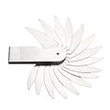 Radius Gauge Set R52-100mm 16 Leaves Stainless Steel Radius Fillet Gauge, Portable Concave Convex Measuring Tool