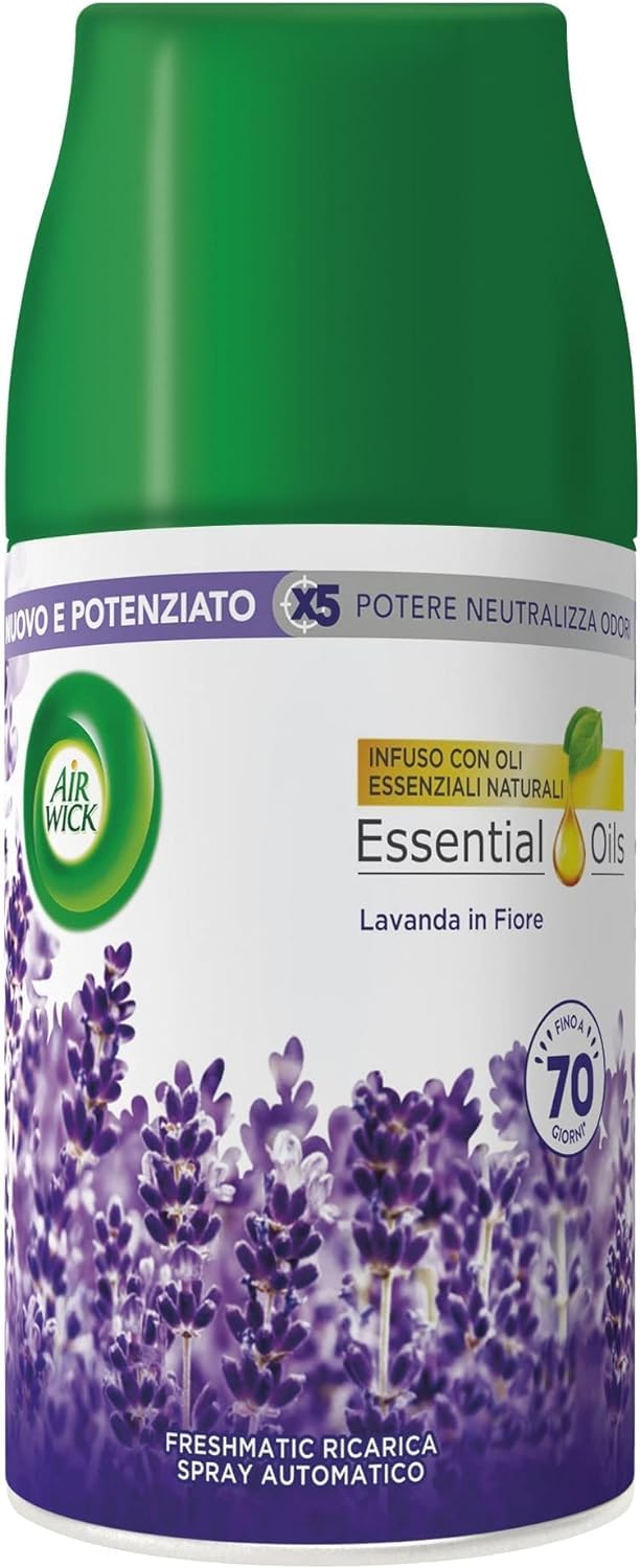 Airwick Zestaw odświeżaczy zapachowych do pomieszczeń: 4 wkłady zapachowe do kwiatowej lawendy, 4 x 250 ml