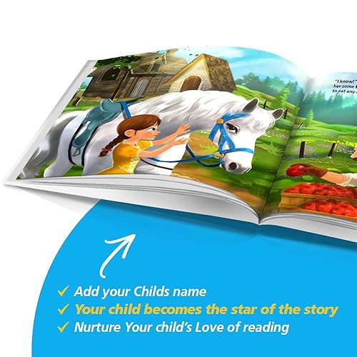 Miniatura 3 de Dinkleboo - Libro de cuentos personalizado para niñas de 2 a 8 años de edad, una historia sobre la aventura de tu hija con su poni, cubierta suave