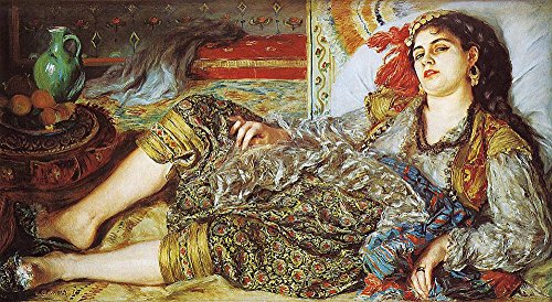 Lámina La Femme d'Alger de Renoir, cuadro mediano mate para un salón elegante 2