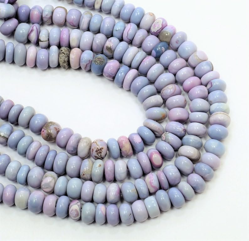 Perles en opale lavande pour création de bijoux uniques