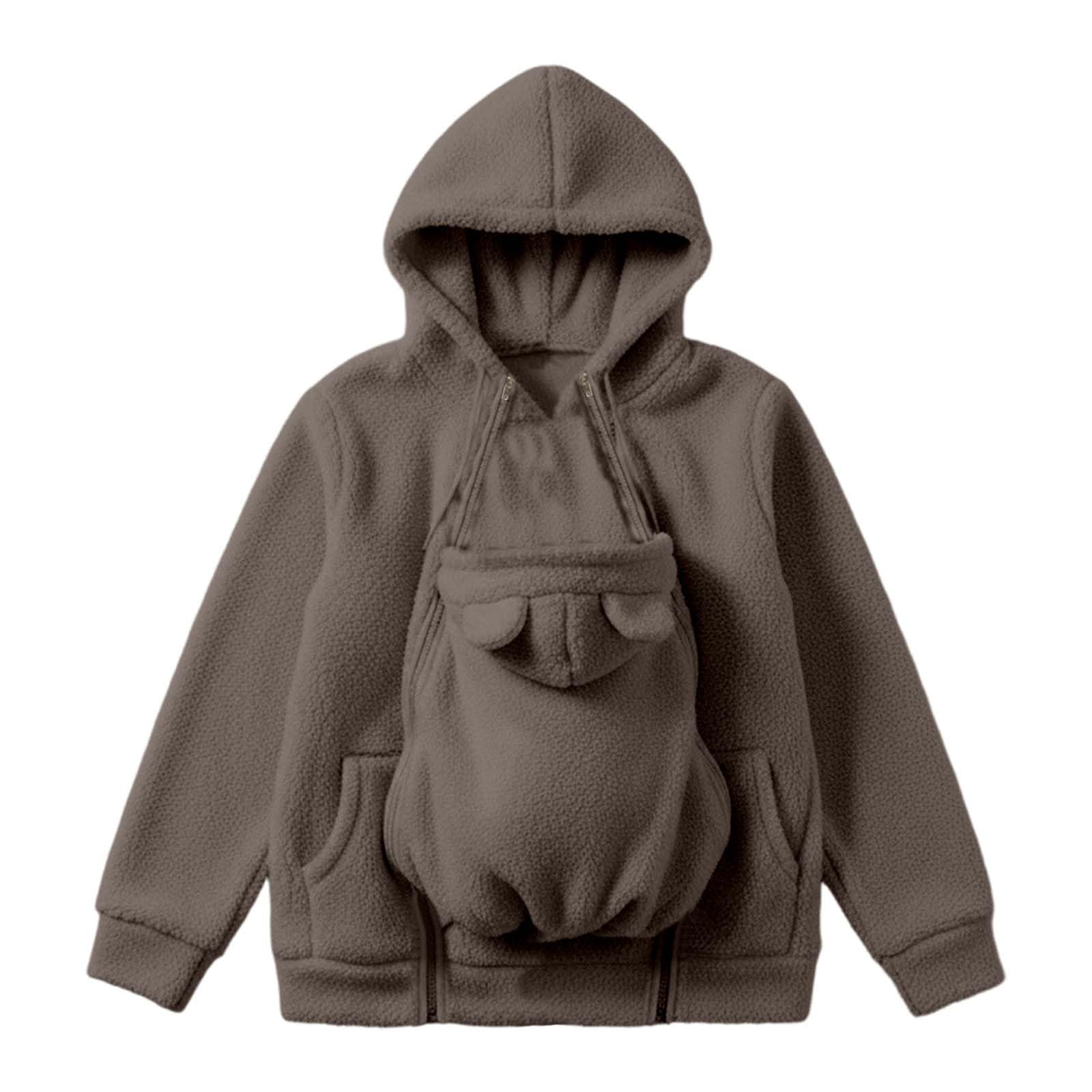 Giacca da Donna in Pile con Cerniera 2 in 1 per Neonati, Cappotto Invernale per maternità, Vestiti Neonati Spessi Felpe Ragazzo Belle