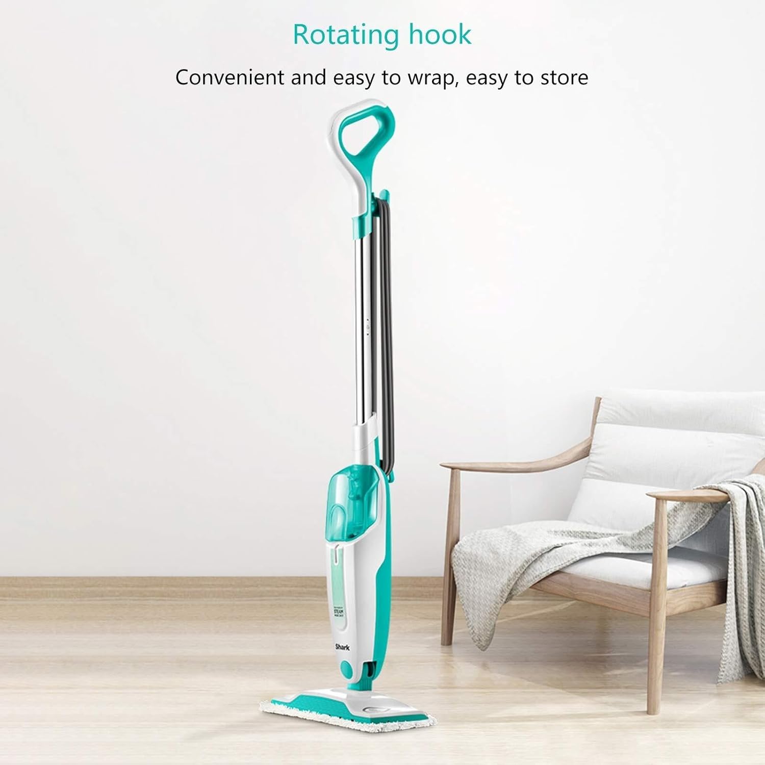 Handheld Steam Mop with Microfiber Brush, Upright Floor Cleaner, 3-in-1 Multi-Functional, Convenient Detachable
