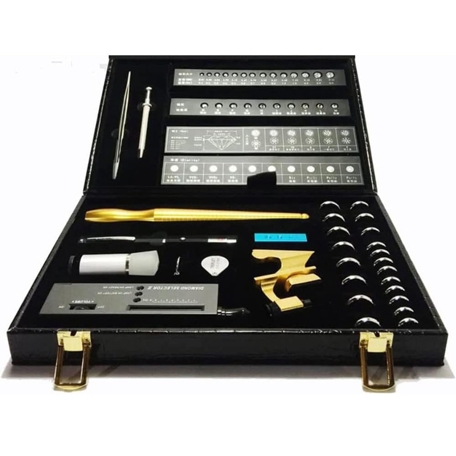 DPLXQPP Professional Diamond Tester,Jewelry Testing Tool kit with Diamond Test Pen,Diamond Clarity Chart and Magnifying Glass for novices and Experts