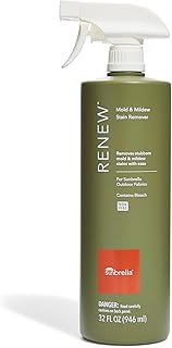 Sunbrella Renew Mold & Mildew Stain Remover | Deep Cleaning with Bleach | Outdoor Fabric Cleaner for Cushions, Pillows, Awnings, Boat Covers & More | Dual-Action Spray Nozzle | 32oz
