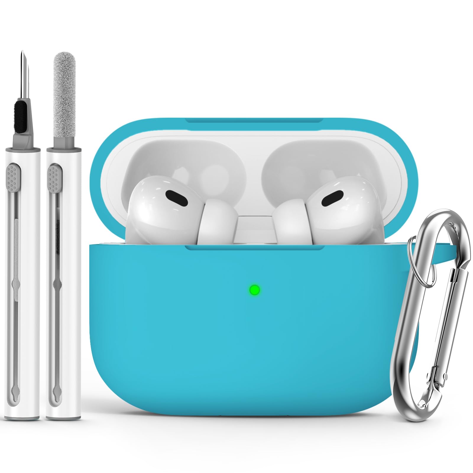 Ljusmicker for AirPods Pro Case Cover with Cleaner Kit,Soft Silicone Protective Cases for Apple AirPod Pro 2nd/1st Generation Case for Women Men,