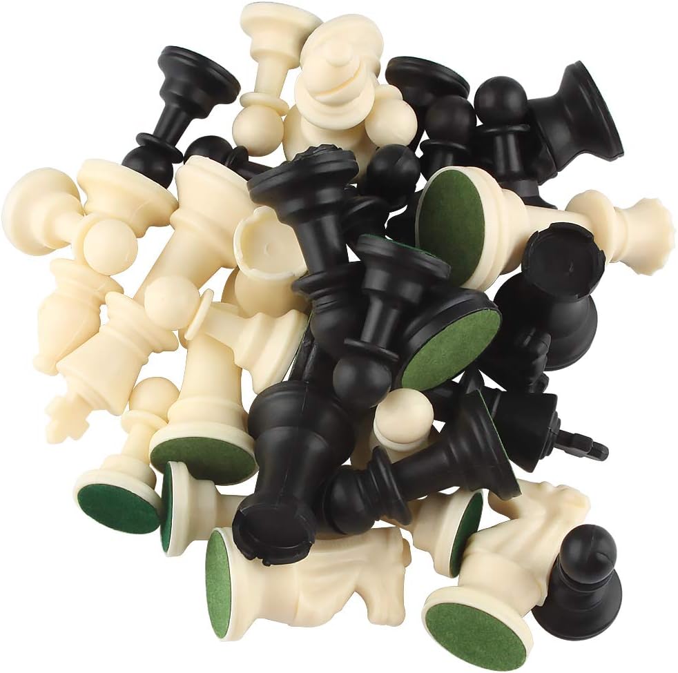 Andux Set of 32 Chess Pieces Plastic Chess Pieces XQZ-02 - Image 5