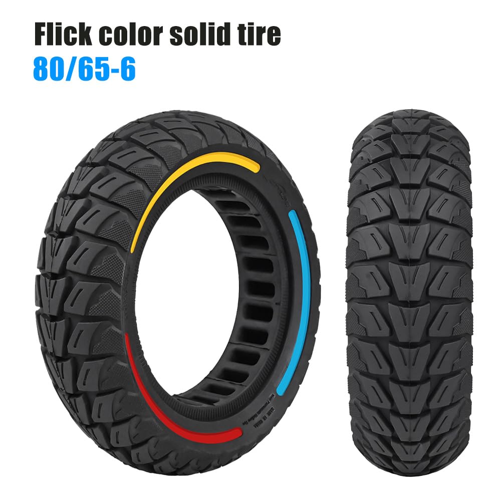 Pneu Solide 10 Pouces Pour Trottinette électrique – 80/65-6 (10x3.0) – Noir – Neuf