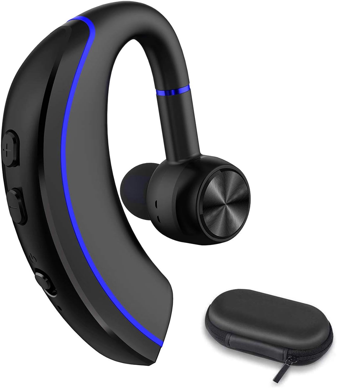 NANAMI Bluetooth Headset V5.0, 320Hrs Ultralight Wireless Earpiece with Rotatable Mic, Hands-Free Noise Cancelling in-Ear Earbuds for iPhone Android Cell Phone/Laptop/Trucker