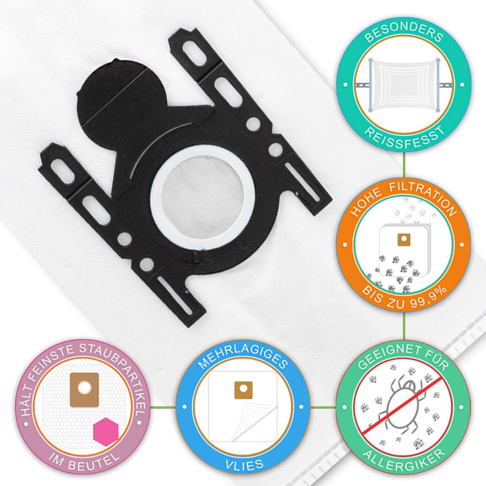 10-30 Staubsaugerbeutel Geeignet Für Siemens VS06M312 Synchropower