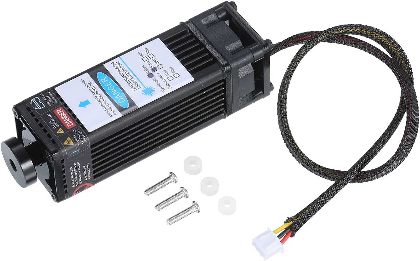 Engraving Head,5500mW Laser Module Laser Head 450nm Blue Lase for Laser Engraving Machine Wood Marking Cutting Tool