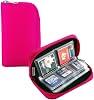 Memory Card Case - Mixtecc Carrying Case Suitable for Micro SD, Mini SD and 4X CF, Card Holder Bag Wallet for Media Storage Organization Pink