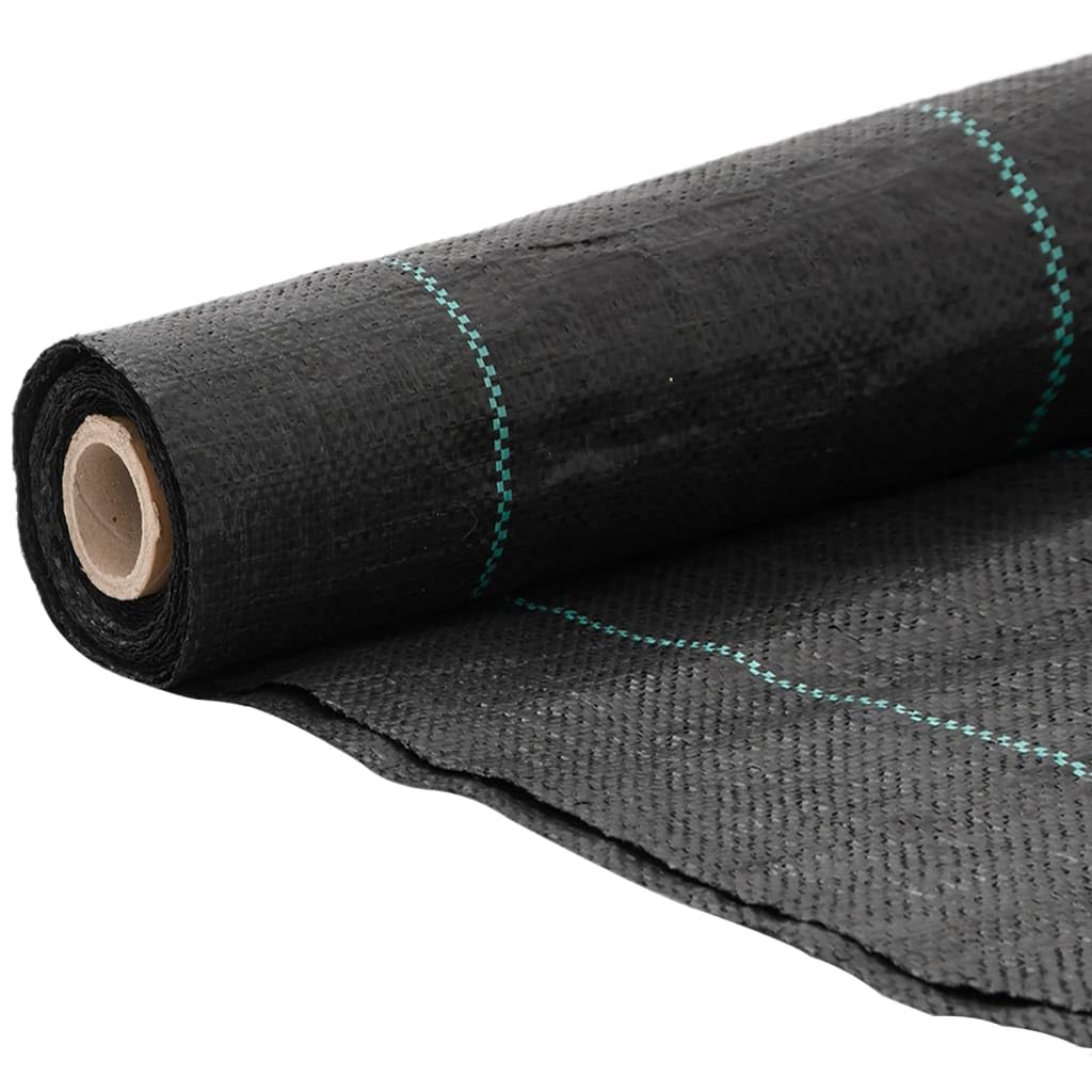 Unkrautvlies Schwarz 1x150 m aus reißfestem PP Gartenvlies, atmungsaktiv und wasserdurchlässig, Mulchvlies Bodengewebe für Hochbeet, Terrasse, Steingarten, Kiesbeet, Gewächshaus und Pflaster