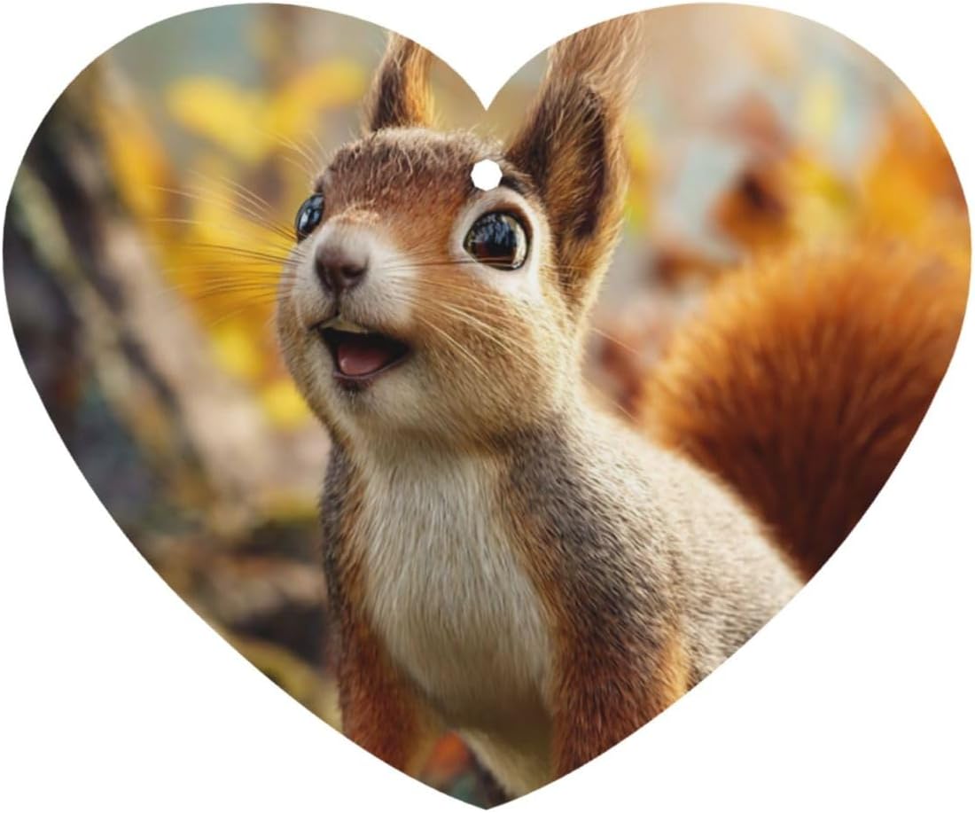 Car Air Freshener 24 PCS Funny Squirrel Hanging Car Air Fresheners Auto Interior Decor Card Freshener Strong Scented Card Lavender Cars Scents for Office Bedroom Close Drawer Heart Shape