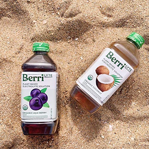 Berri Lyte Plant Based Organic Electrolyte Solution – Pediatric Rehydration Drink – Low Sugar Coconut Flavor, 1 L, 6 Ct #TOP5