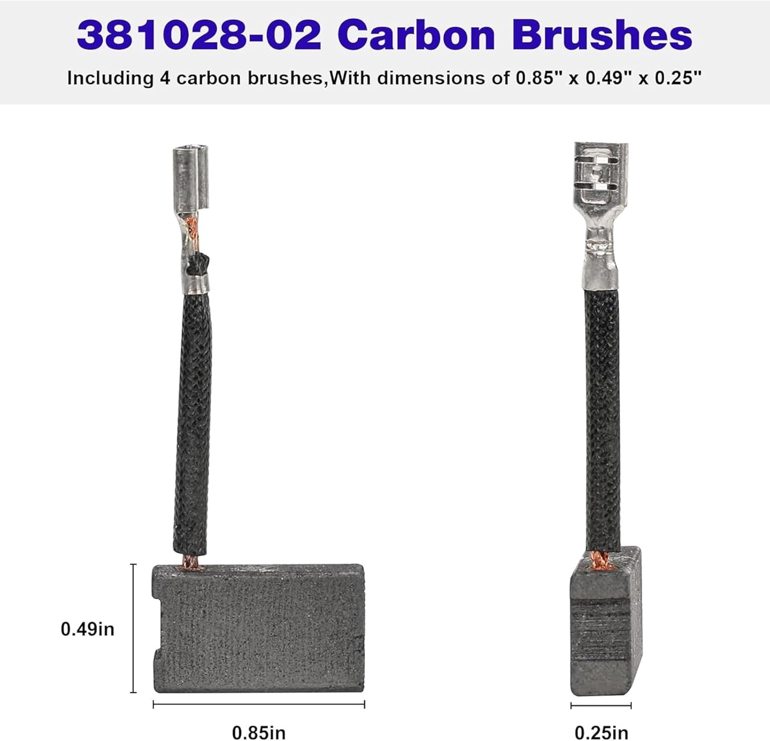 (2PCS) 381028-08 381028-02 Motor Carbon Brushes for DeWalt DW716EXPS DW717XPS DW708 DW712 DW716E DW716 DW718XPS Miter Saws Table Saws Circular Saw