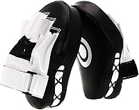 JACKGOLD Curved Focus Boxing Mitts - Thick PU Leather Punching Pads for Muay Thai, Karate, MMA Training with Adjustable Strap