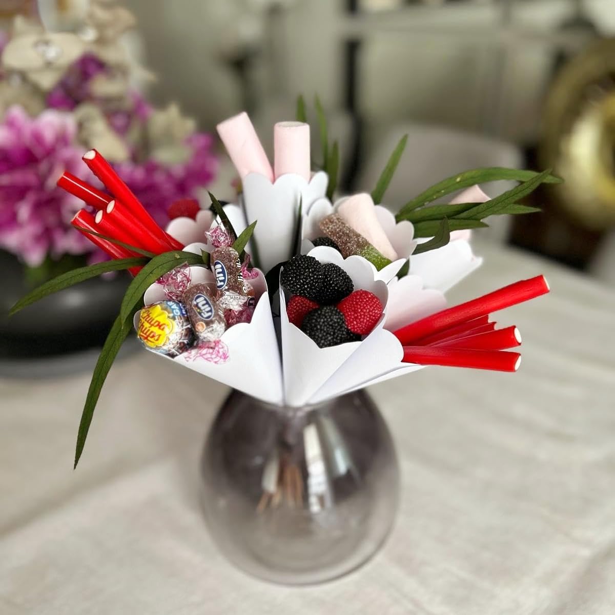 50 Coni Portaconfetti E Portariso Per Matrimonio Rosa - Scatoline Bomboniere Fai Da Te 15x15cm Con Nastro, Per Nozze, Comunioni E Battesimi - 4