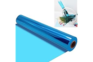 100 ft x 34 in Extra Wide Cellophane Wrap Roll Blue: The...