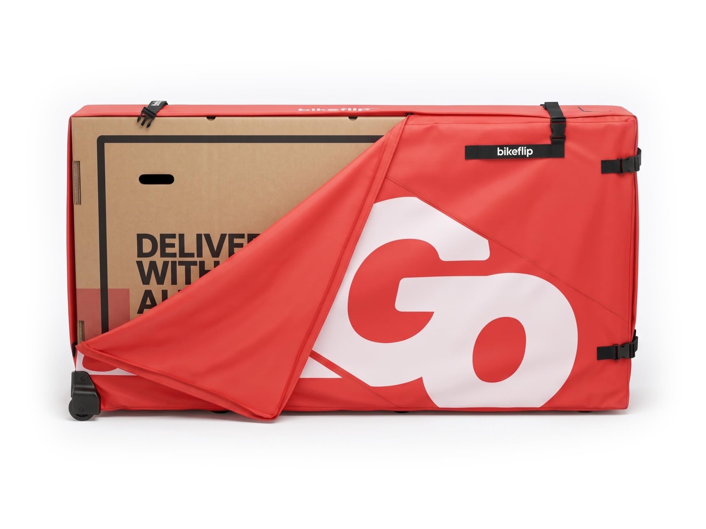Go Borsa da Trasporto Impermeabile e leggera per Biciclette, Sacca contenitiva per Bikeflip Box Standard e Pro, Trolley con Maniglie e ruote, Valigia per Trasporto Bici (MEDIUM (158x37x86cm))