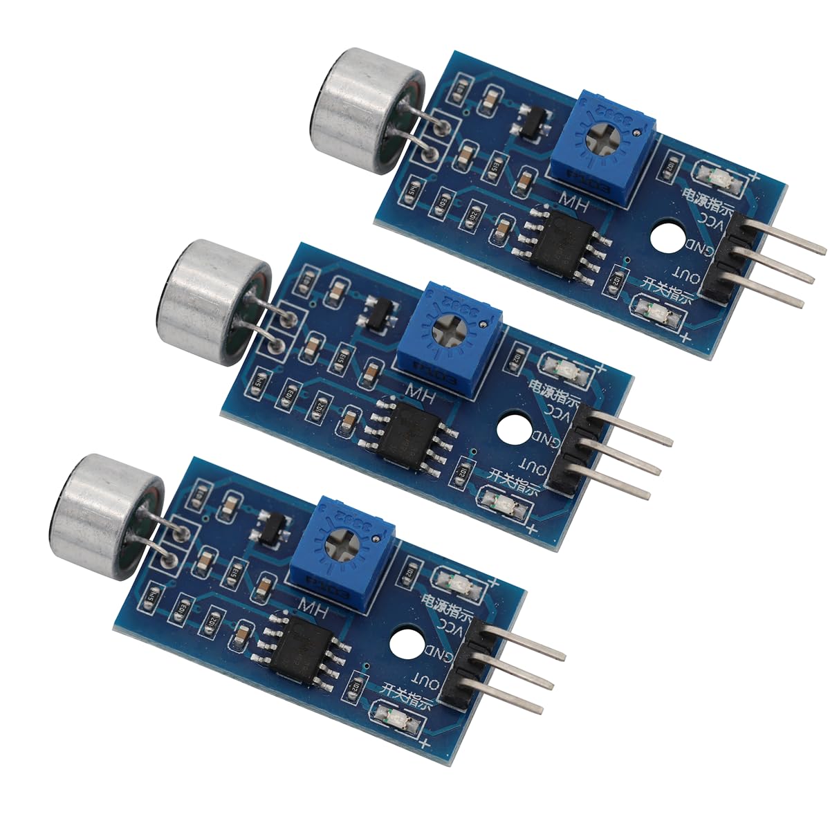 Heevhas 3PCS Sensore Suono Con Microfono - Interruttore Controllo Vocale 3.3V-5V Per DIY - Foto 3